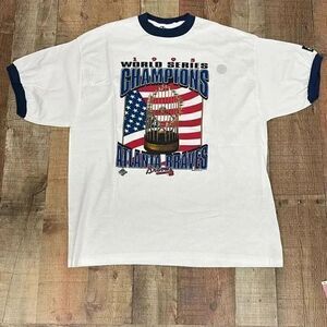 NWT Vintage Starter Atlanta Braves 1995 World Series Championship T-Shirt